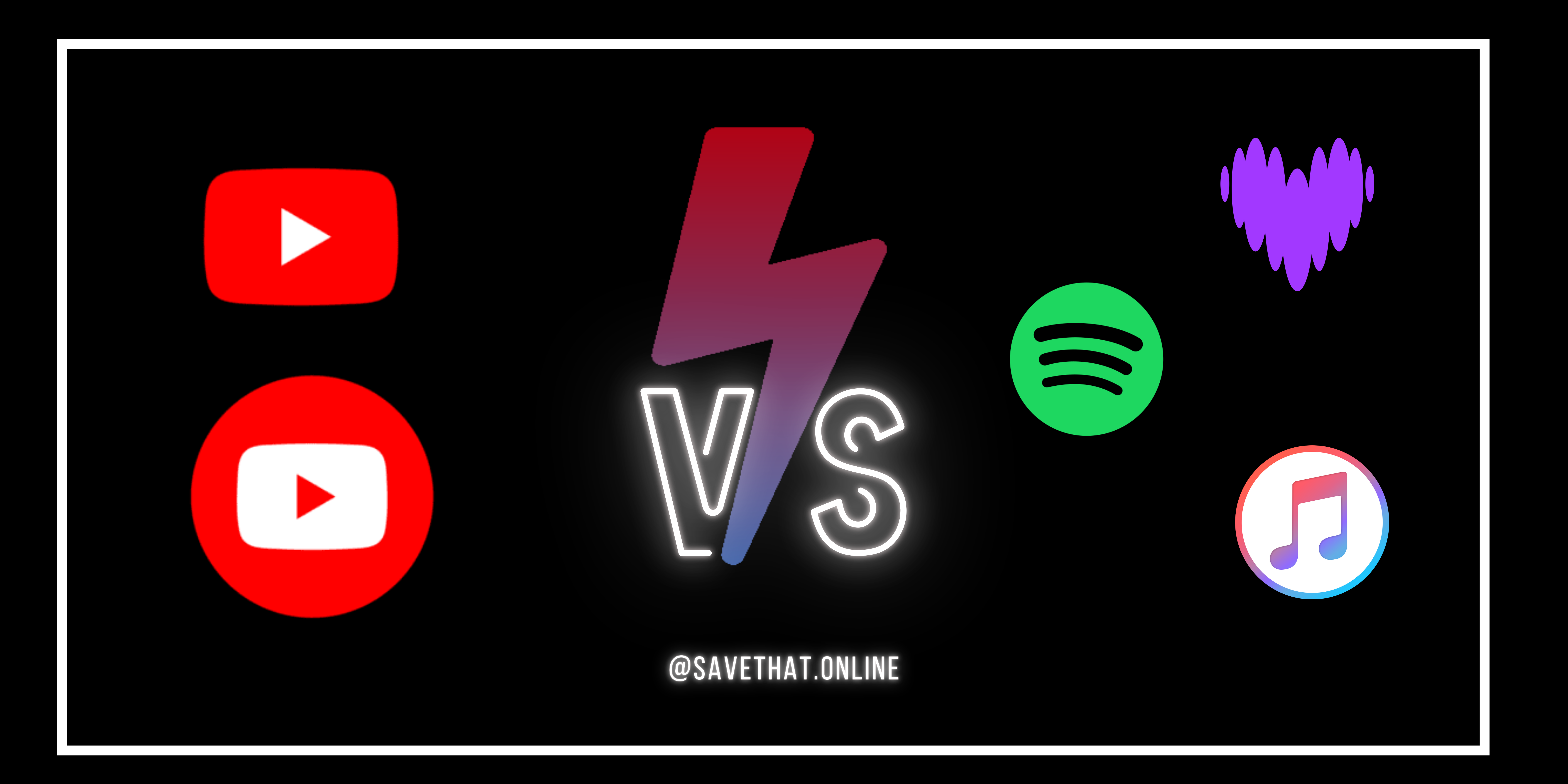 Comparación visual entre YouTube y las plataformas de streaming musical